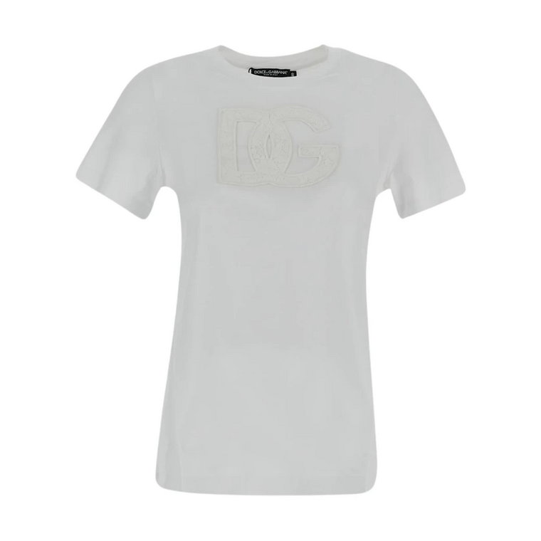 Bawełniany T-Shirt z logo Dolce & Gabbana