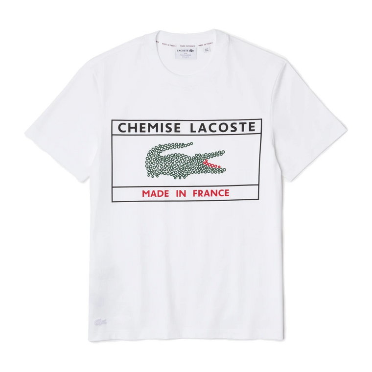 Koszulka z nadrukiem krokodyla Lacoste