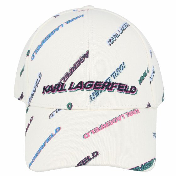 Karl Lagerfeld Futurystyczna czapka z daszkiem 30 cm white