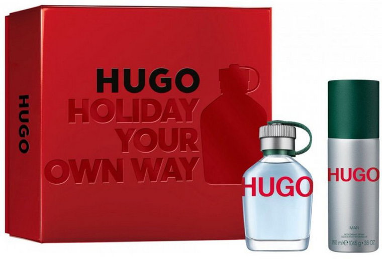 Zestaw męski Hugo Boss Hugo Man Dezodorant 75 ml + Woda toaletowa 150 ml (3616304099496). Perfumy męskie