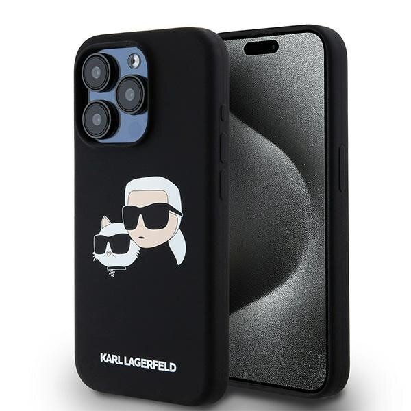 Karl Lagerfeld KLHMP15XSKCHPPLK iPhone 15 Pro Max 6.7" czarny/black hardcase Silicone Karl & Choupette MagSafe