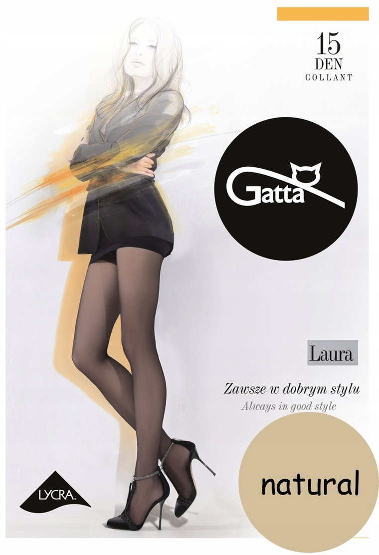 Gatta rajstopy Laura 15 den Lycra natural 3 M