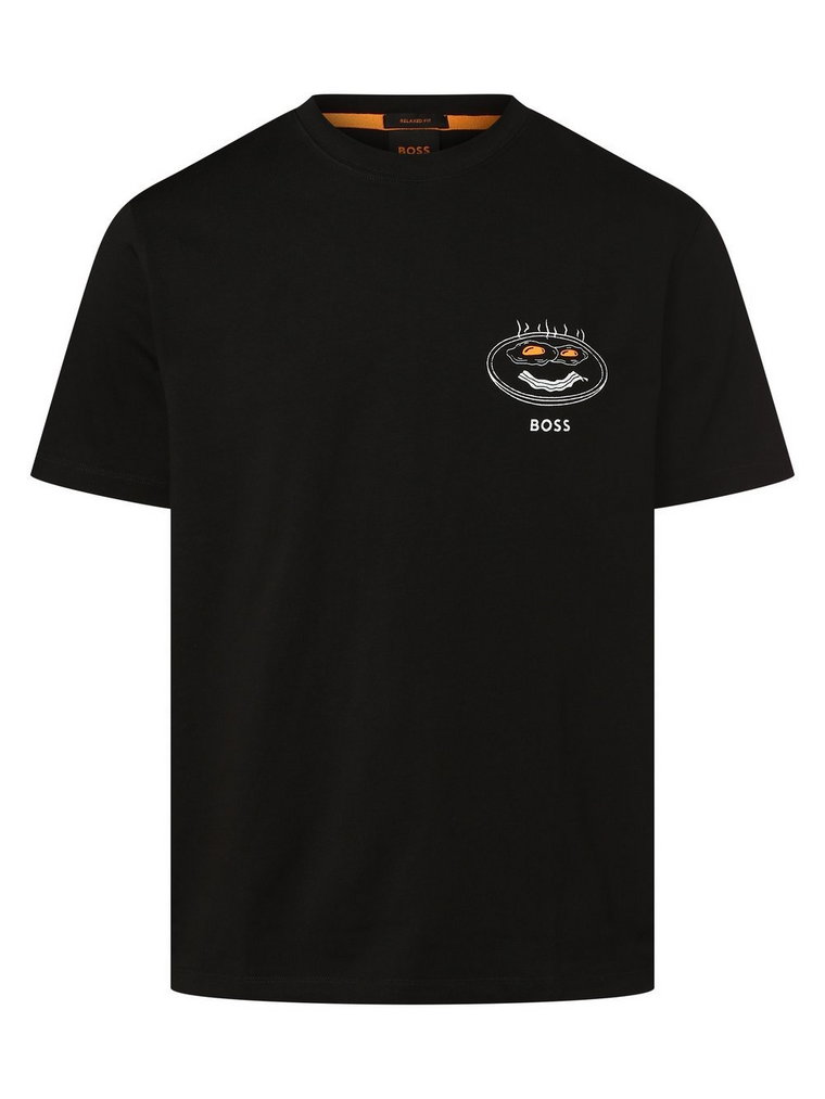 BOSS Orange - T-shirt męski  TeeEggcellent, czarny