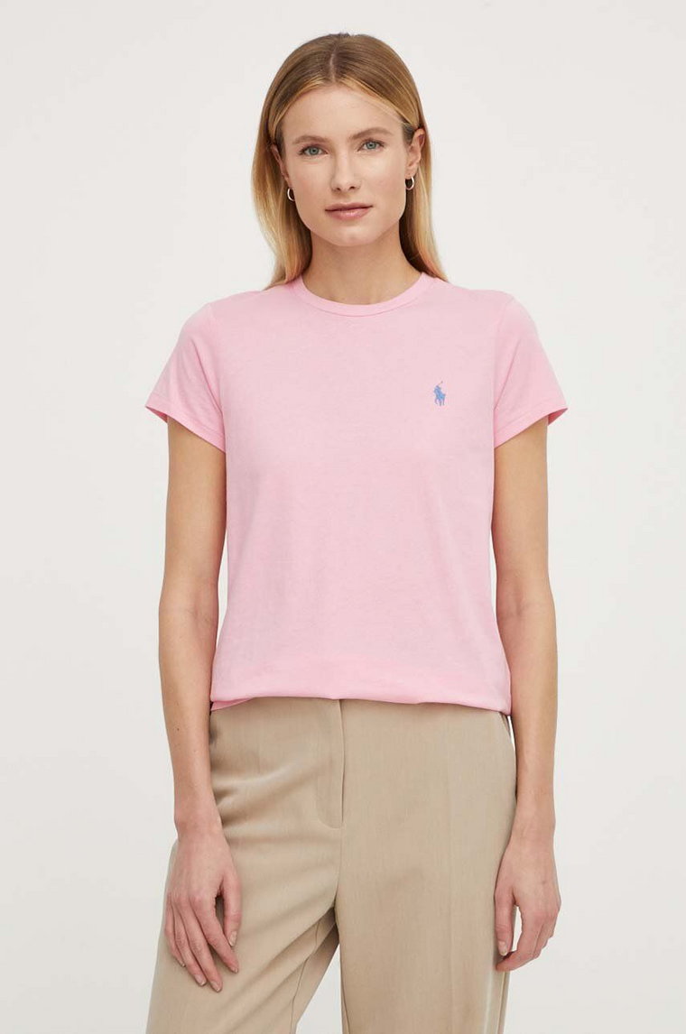 Polo Ralph Lauren t-shirt bawełniany damski kolor różowy