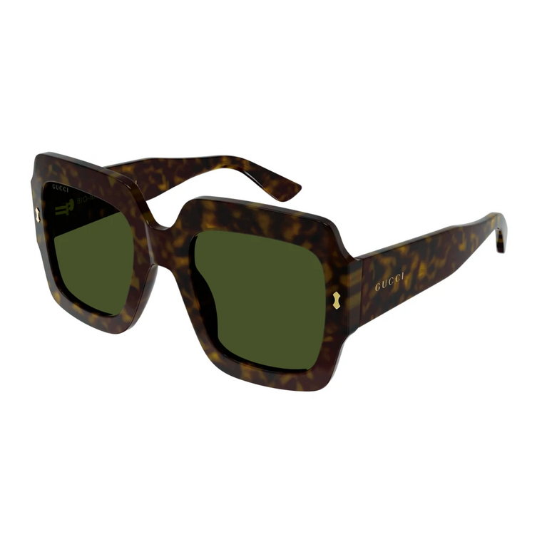 Ciemny Havana/Zielone Okulary przeciwsłoneczne Gucci