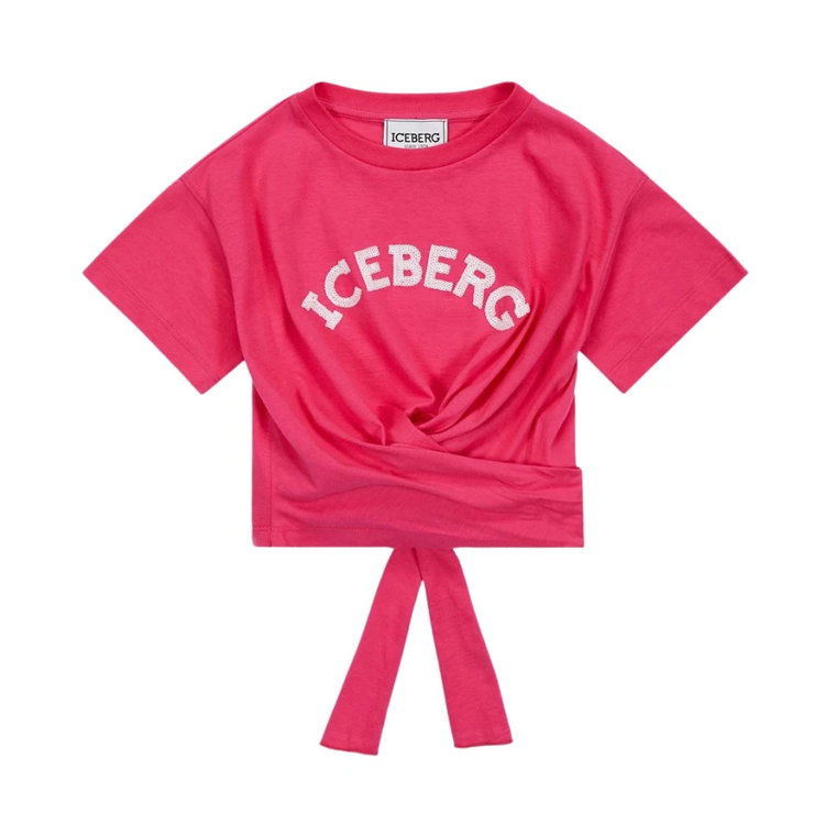 Dziecięcy Logo Cropped T-shirt Iceberg