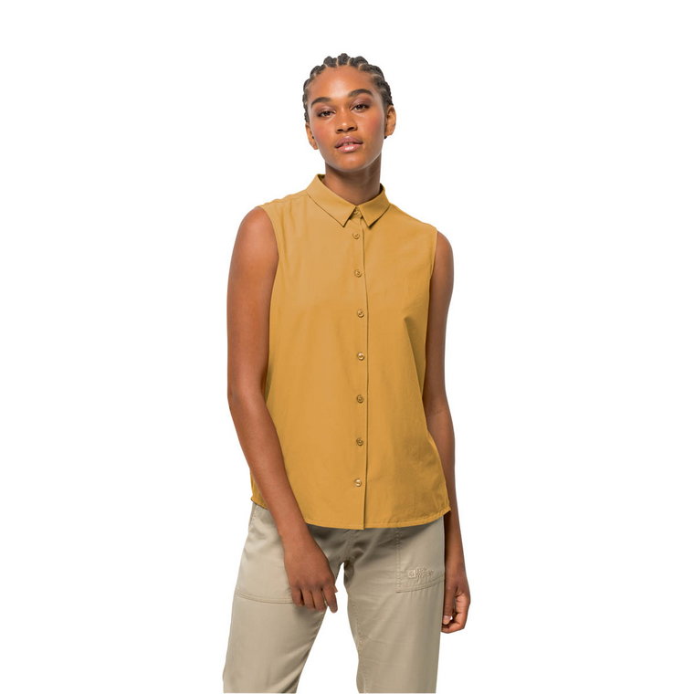 Damska koszula bez rękawów Jack Wolfskin SONORA SLEEVELESS SHIRT W honey yellow - S