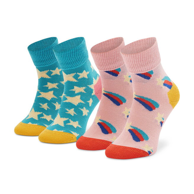 Zestaw 2 par wysokich skarpet dziecięcych Happy Socks