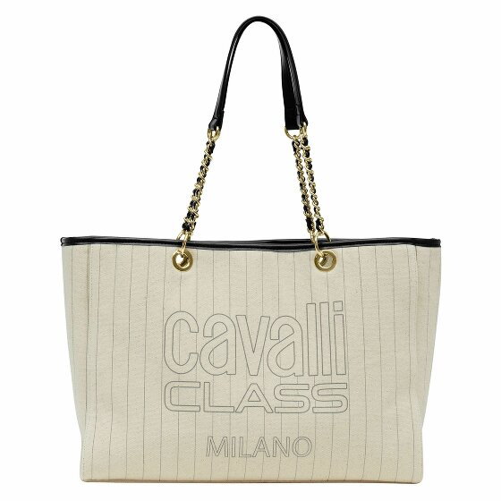 Cavalli Class Vale Shopper Bag 40 cm natural striped-black