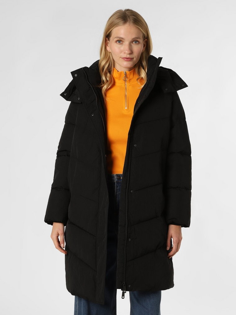 Calvin Klein - Damski płaszcz pikowany, czarny