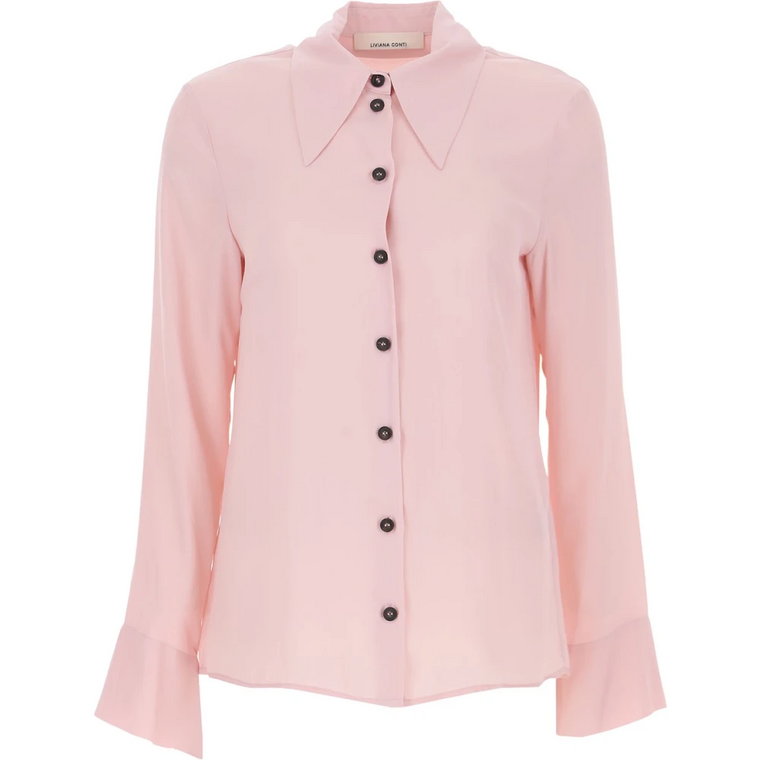 Różowa Koszula - Kobiecy Urok, Stylowy Design Liviana Conti