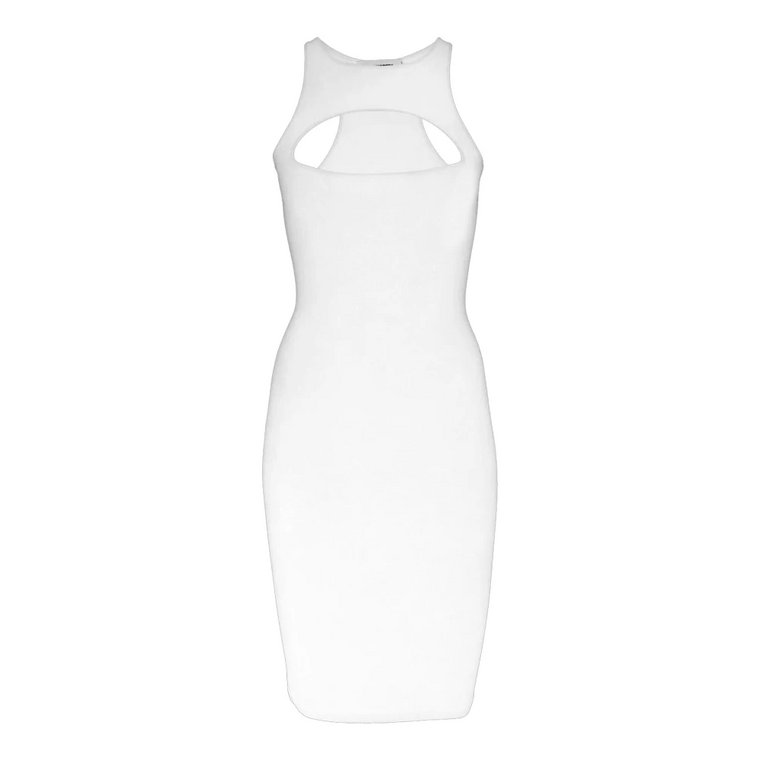 Elegancka Biała Sukienka z Otwartym Biustem Dsquared2