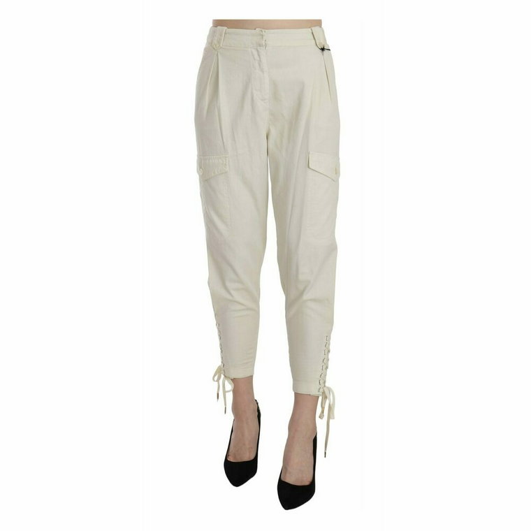 High Waist Tapered Cropped Trousers Just Cavalli