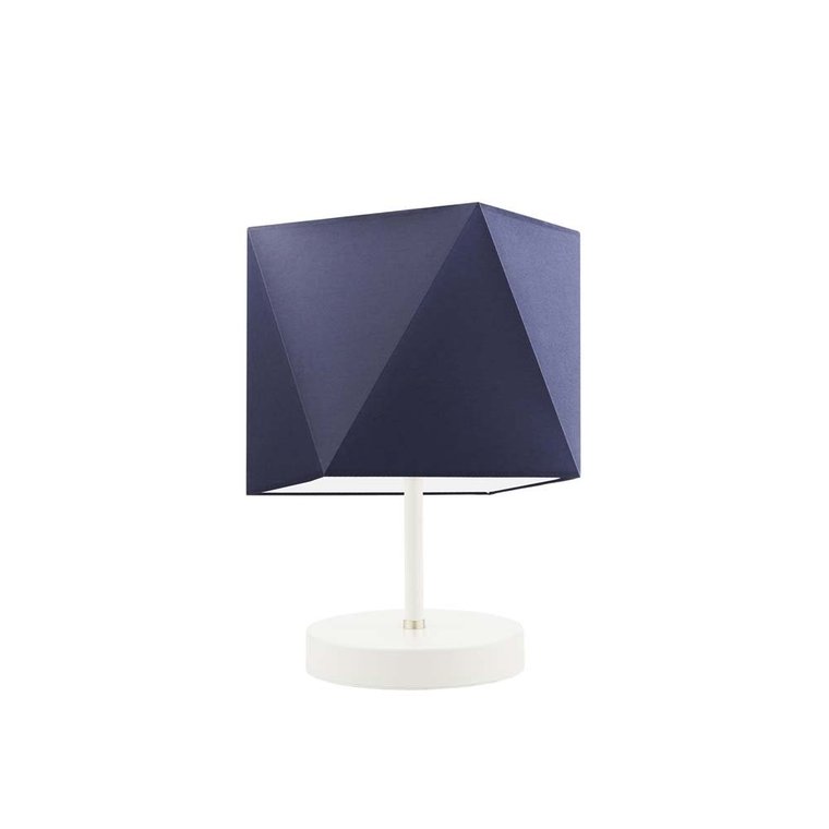 Lampka nocna LYSNE Pasadena, 60 W, E27, granatowa/biała, 30x23 cm