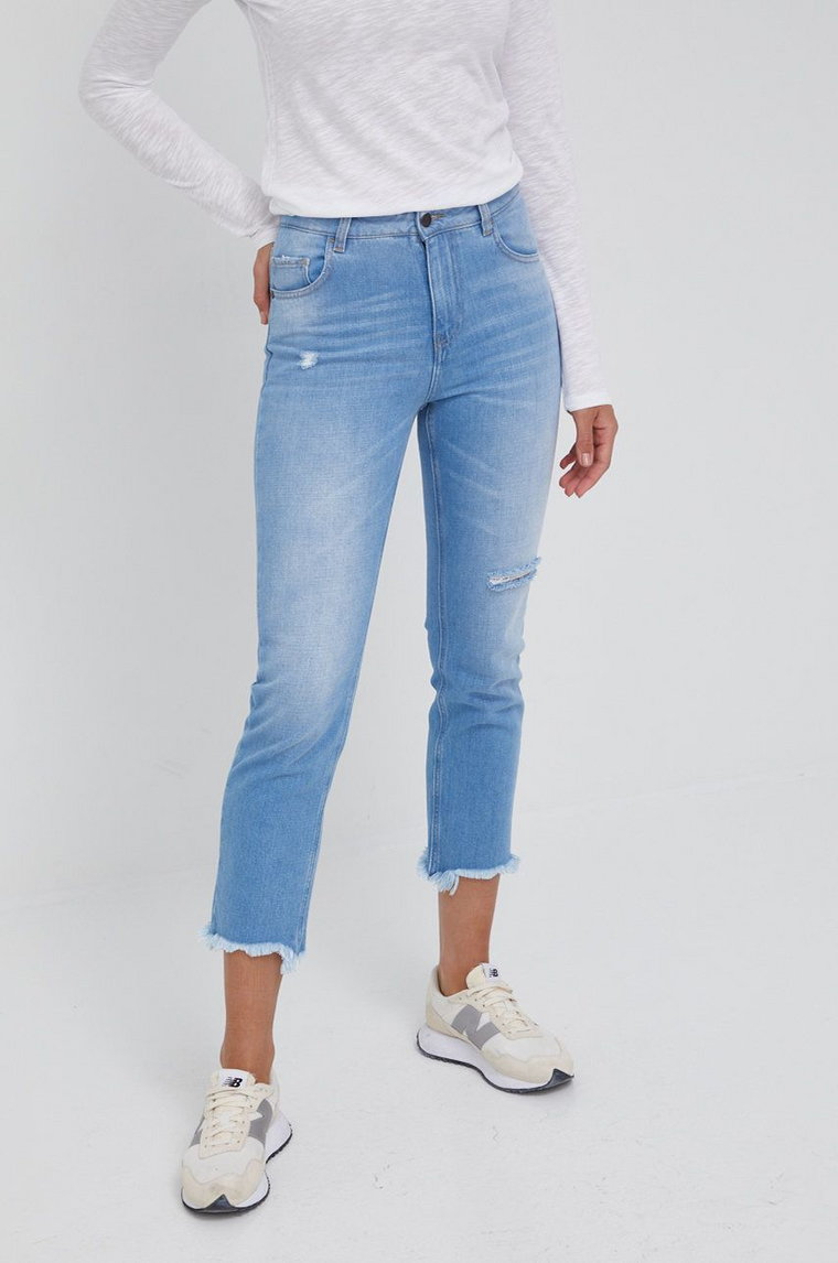 Sisley jeansy Ipanema damskie medium waist