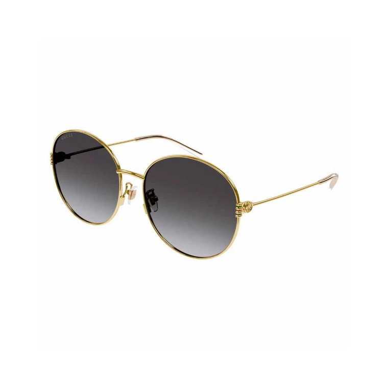 Eleganckie okulary przeciwsłoneczne w metalowej oprawie z gradientowymi soczewkami Gucci