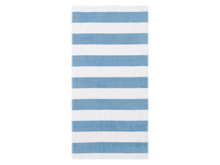 LIVARNO home Ręcznik kąpielowy frotté, 70 x 140 cm (Niebieski/ biały)
