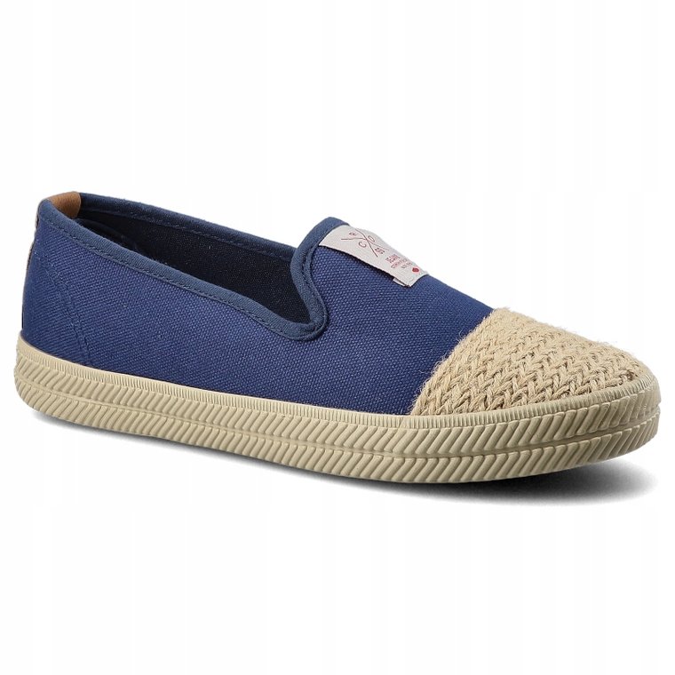 Granatowe Espadryle Cross Jeans Damskie Modne Buty