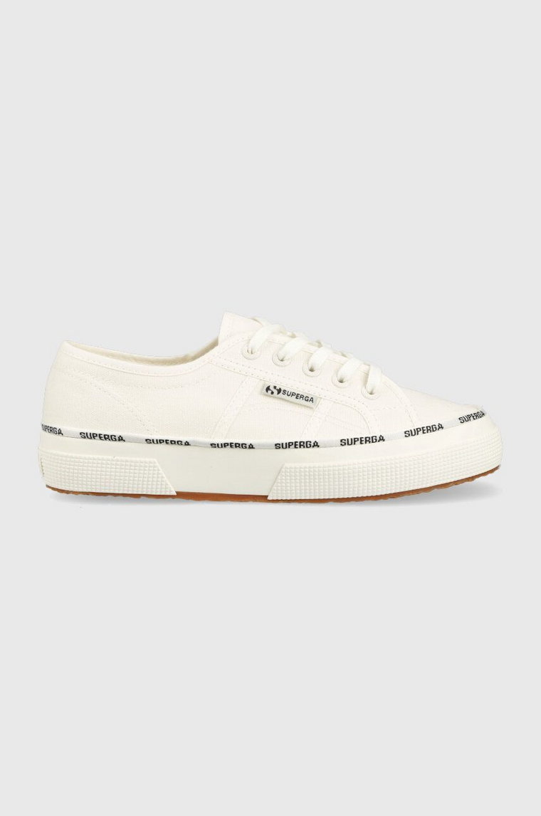 Superga tenisówki 2750 LOGO PIPING damskie kolor biały S7125NW