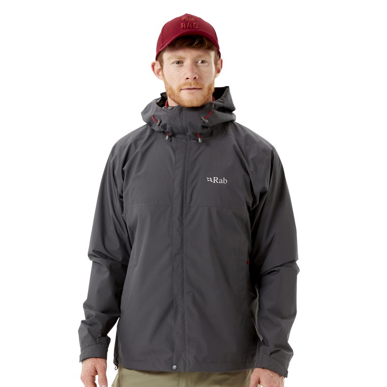 Męska kurtka przeciwdeszczowa Rab Downpour Eco Jacket graphene - L