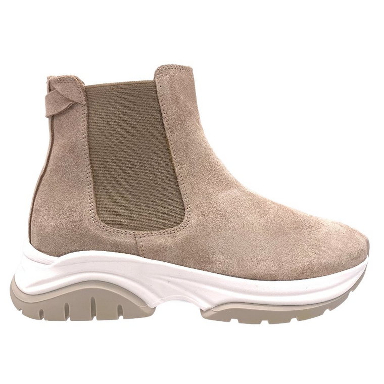 Buty damskie botki zamsz beż BullBoxer sand r 39