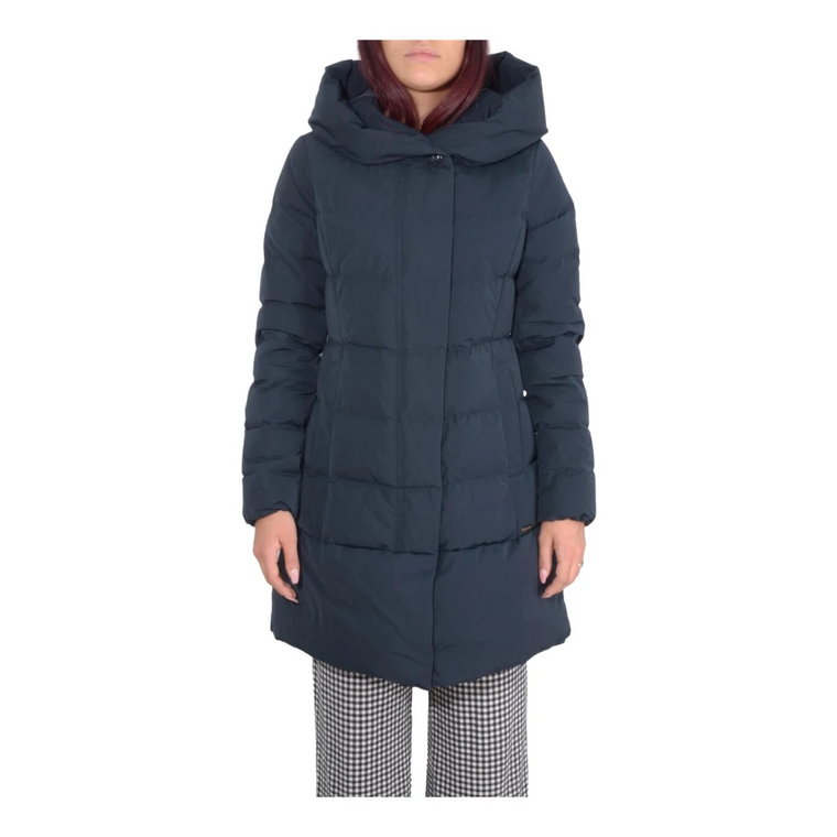 Niebieska Pikowana Parka Woolrich