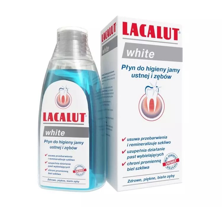 LACALUT WHITE WYBIELAJĄCY PŁYN DO PŁUKANIA JAMY USTNEJ 300ML