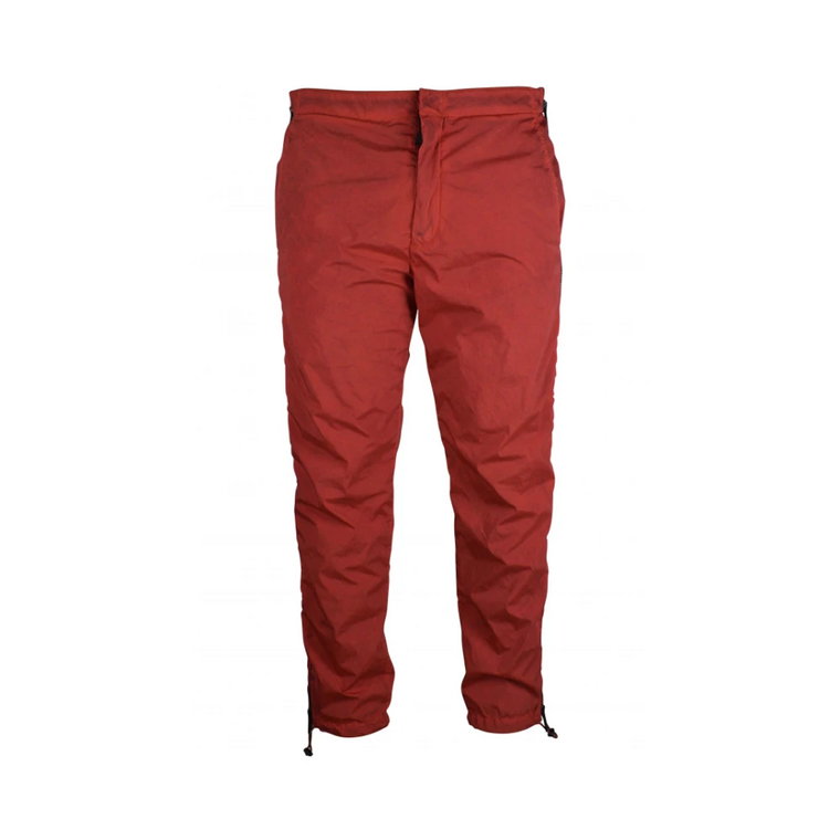 Czerwone Spodnie Slim-Fit z Troczkiem Heron Preston