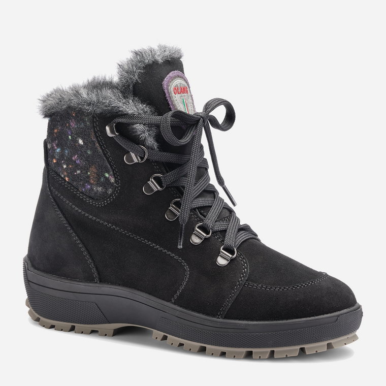 Zimowe buty trekkingowe damskie wysokie Olang Anency.Tex 81 38 24.7 cm Czarne (8026556639909). Buty za kostkę damskie