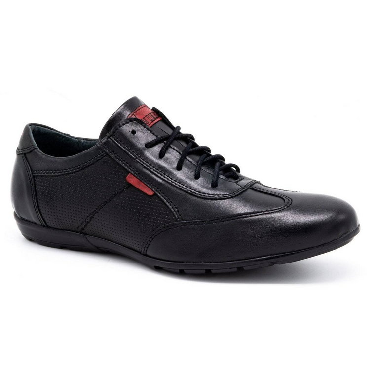 Olivier Buty męskie skórzane casual 7097DT czarne