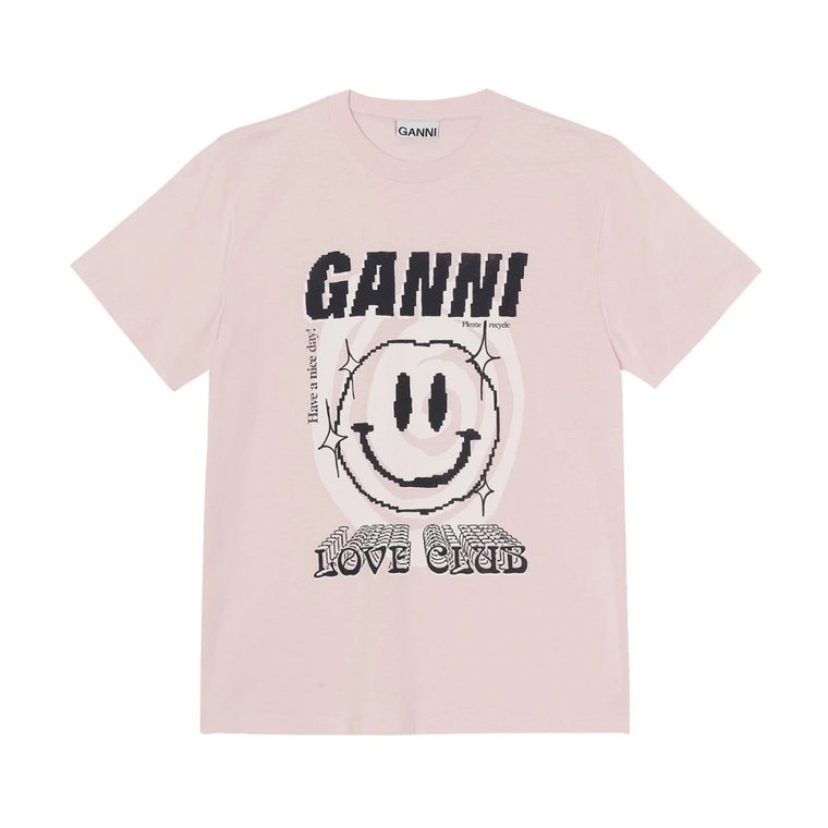 Smiley-Print T-Shirt Ganni