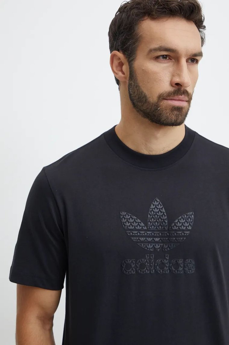 adidas Originals t-shirt bawełniany męski kolor czarny z nadrukiem IZ2527