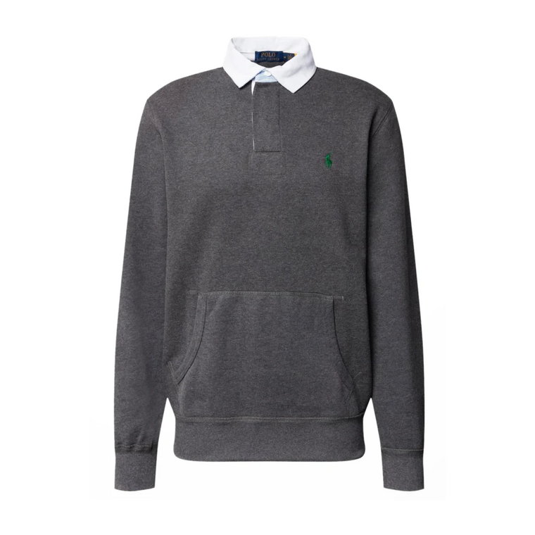 Klasyczny Szary Rugby Polo Sweatshirt Ralph Lauren