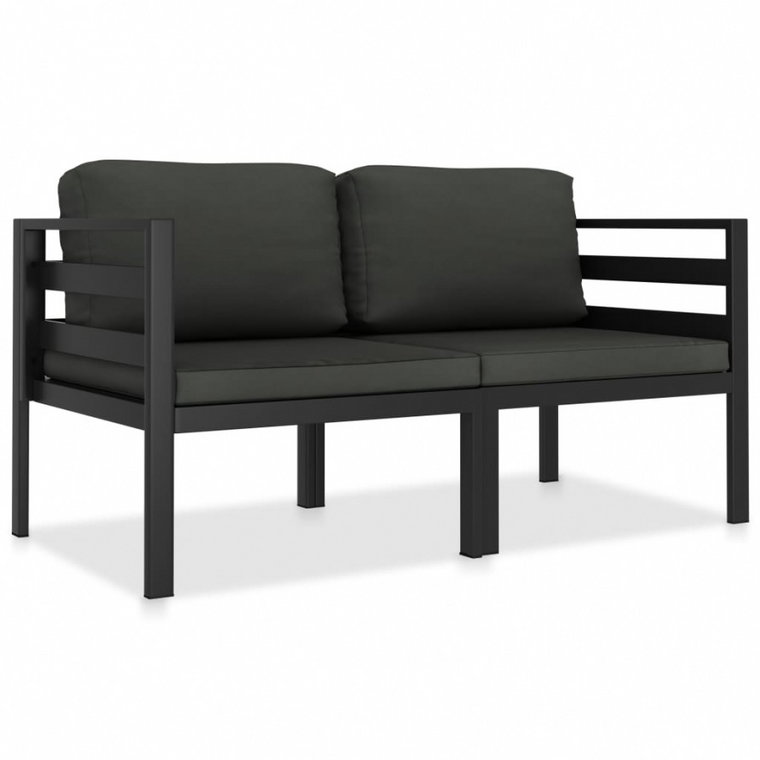 2-częściowa sofa z poduszkami, aluminium, antracytowa kod: V-49238