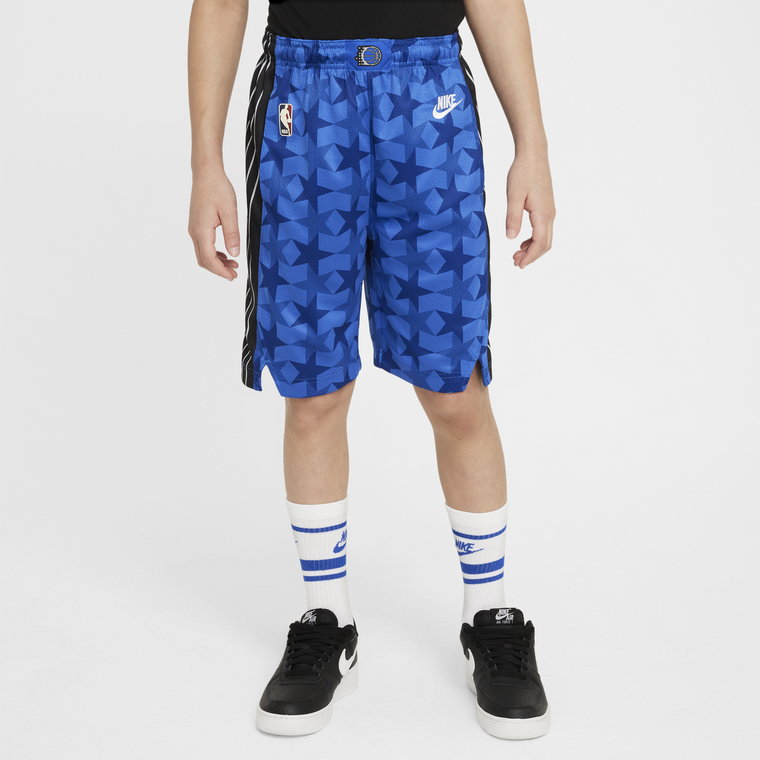 Spodenki dla dużych dzieci (chłopców) Nike Dri-FIT NBA Swingman Orlando Magic Hardwood Classics 2023/24 - Niebieski