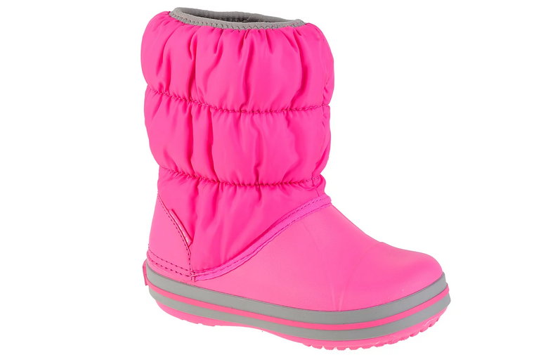 Crocs Winter Puff Boot Kids 14613-6TR, Dla dziewczynki, Różowe, śniegowce, syntetyk, rozmiar: 22/23