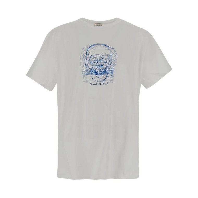 Koszulka z nadrukiem Sketch Skull Alexander McQueen