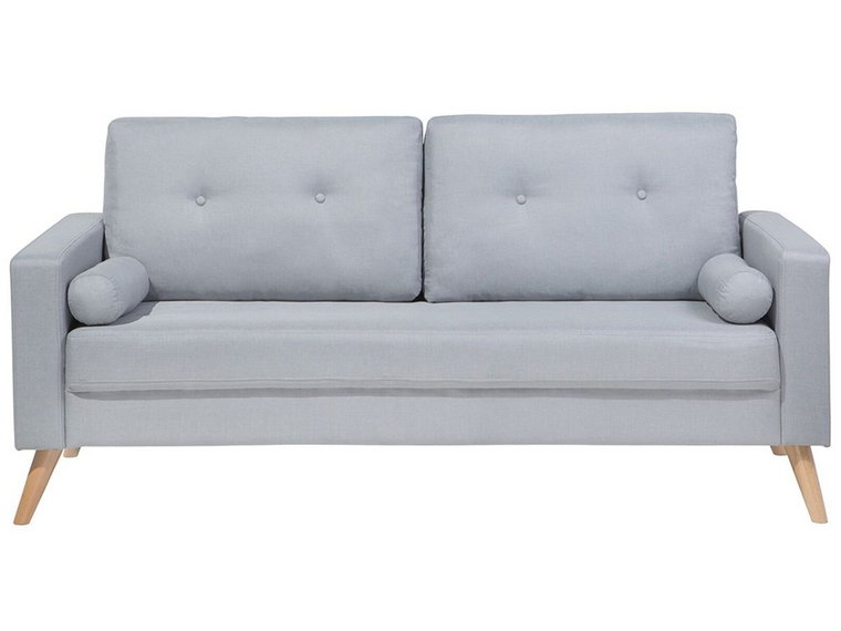 Sofa tapicerowana BELIANI Kalmar, 2-osobowa, jasnoszara, 85x182x74 cm