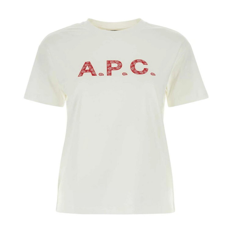 Biała bawełniana koszulka A.p.c.