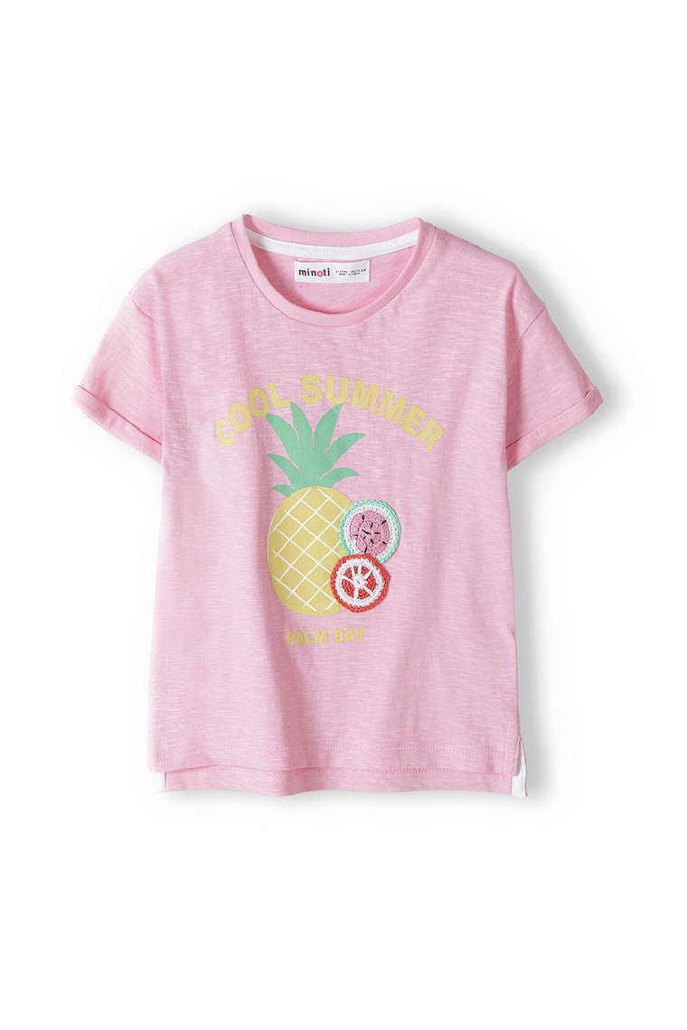 Różowa bluzka niemowlęca bawełniana- Cool sumer