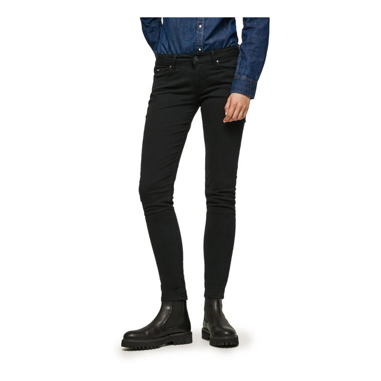 Czarne spodnie z zamkiem wiosna/lato Pepe Jeans