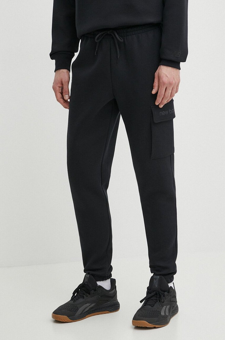 New Balance spodnie dresowe MP41553BK kolor czarny gładkie MP41553BK