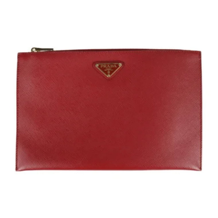 Pre-owned Leather clutches Prada Vintage