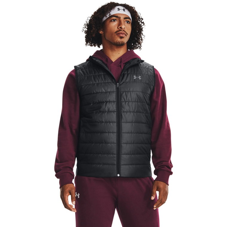 Męski bezrękawnik pikowany do biegania Under Armour UA Storm Insulated Run Vest - czarny