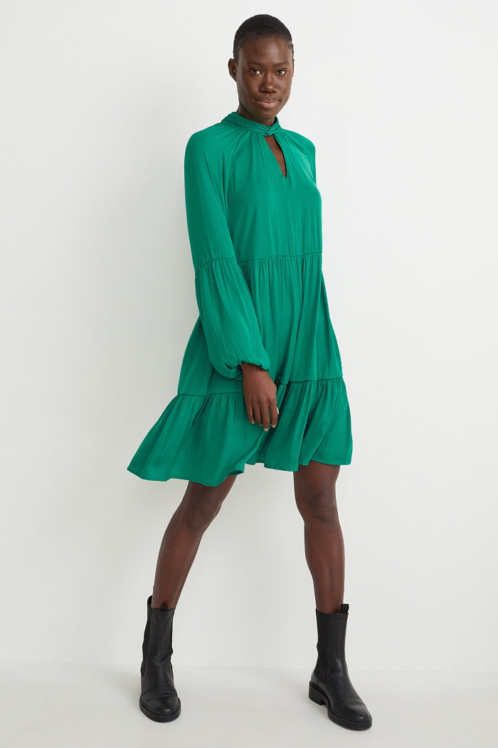C&A Sukienka o linii A, Zielony, Rozmiar: 42