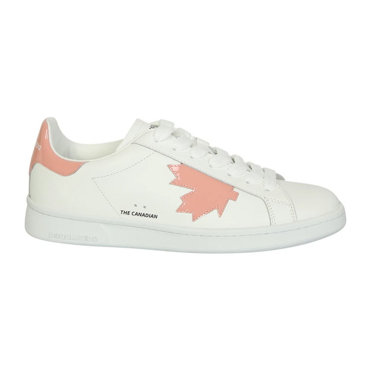 Białe Leaf Sneakers dla Kobiet Dsquared2