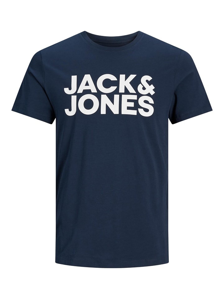 Jack & Jones Koszulka "Corp" w kolorze granatowym