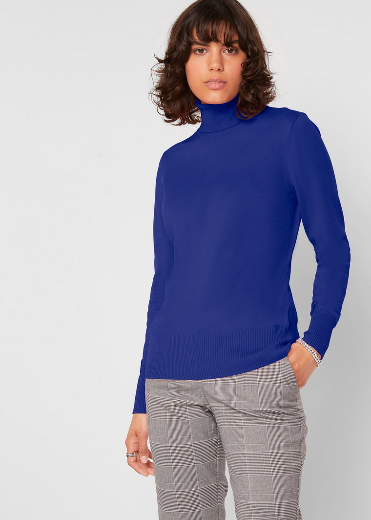 Sweter basic z golfem