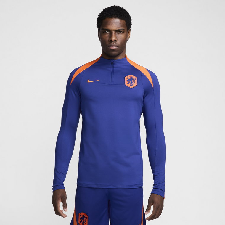 Męska treningowa koszulka piłkarska Nike Dri-FIT Holandia Strike - Niebieski