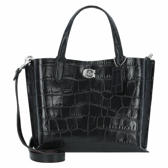 Coach Embossed Croc Handbag Leather 24 cm black multi